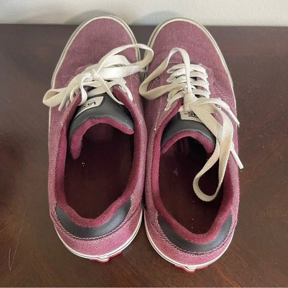 Vans Atwood Deluxe Sneakers Men’s Size 10 Port Royal Burgundy/ White Skater Low - Picture 6 of 7